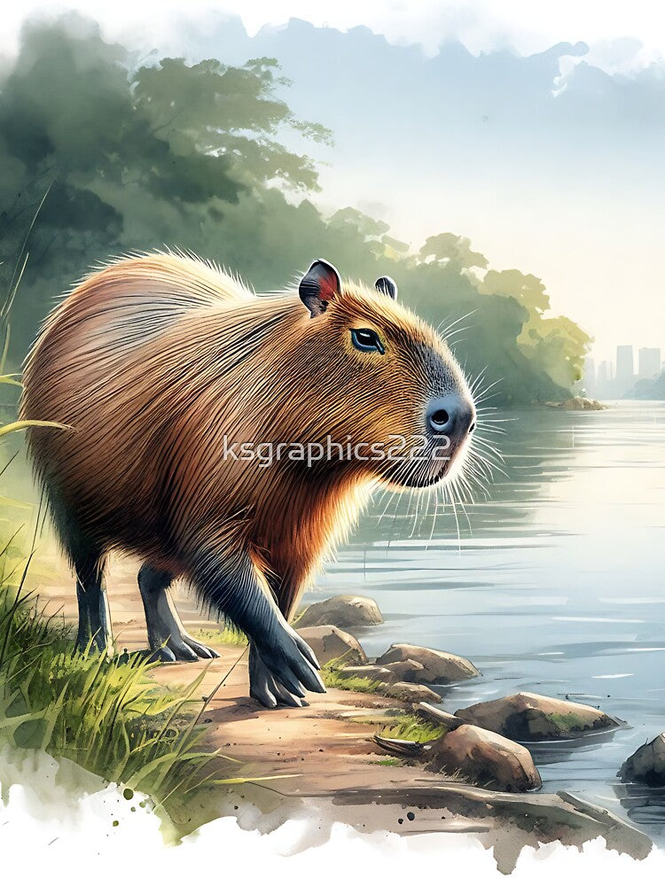 Capybara Art #92 | Capybara Lovers by ksgraphics222