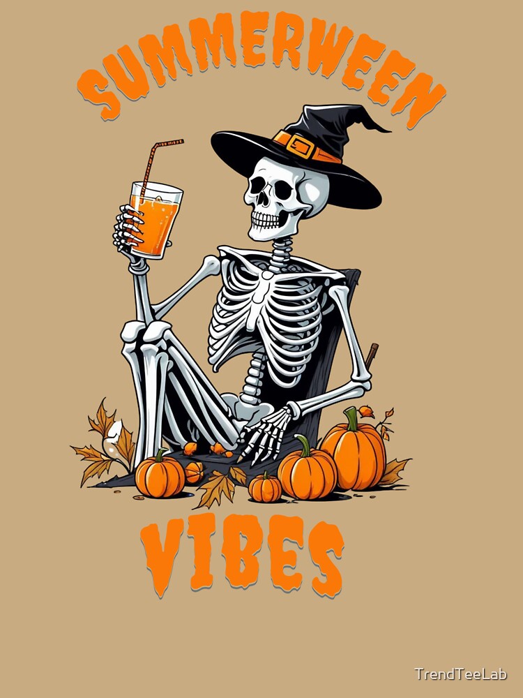 Summerween Vibes Funny Halloween Design by TrendTeeLab