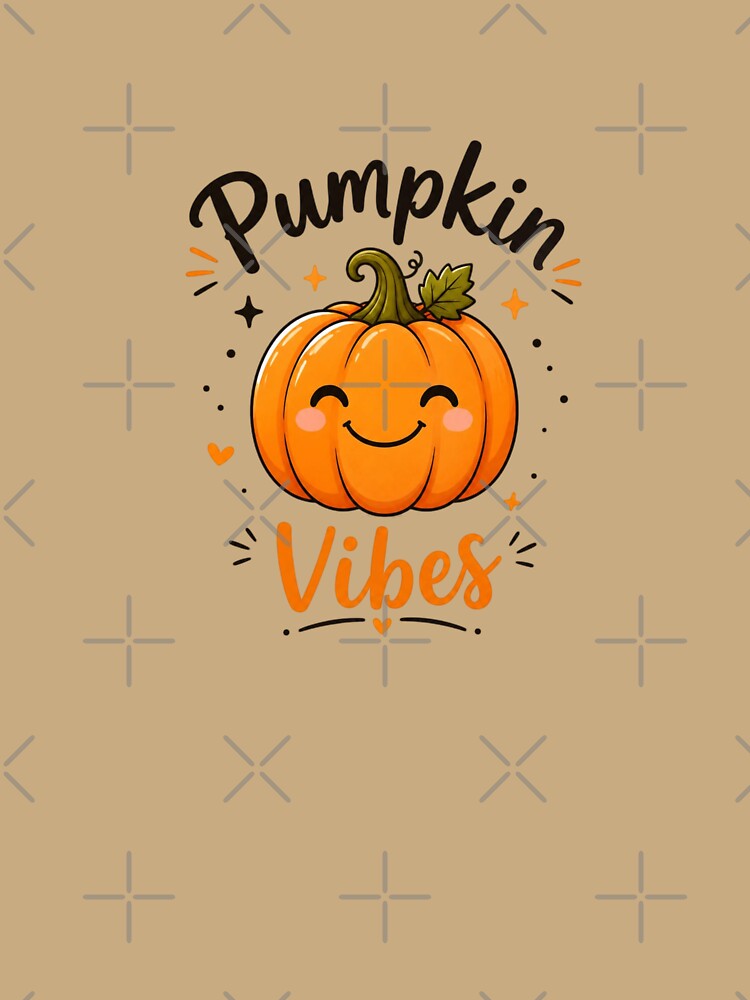 Cute Pumpkin Vibes Halloween Fall Design – Smiling Pumpkin Autumn Graphic by Sanika arts