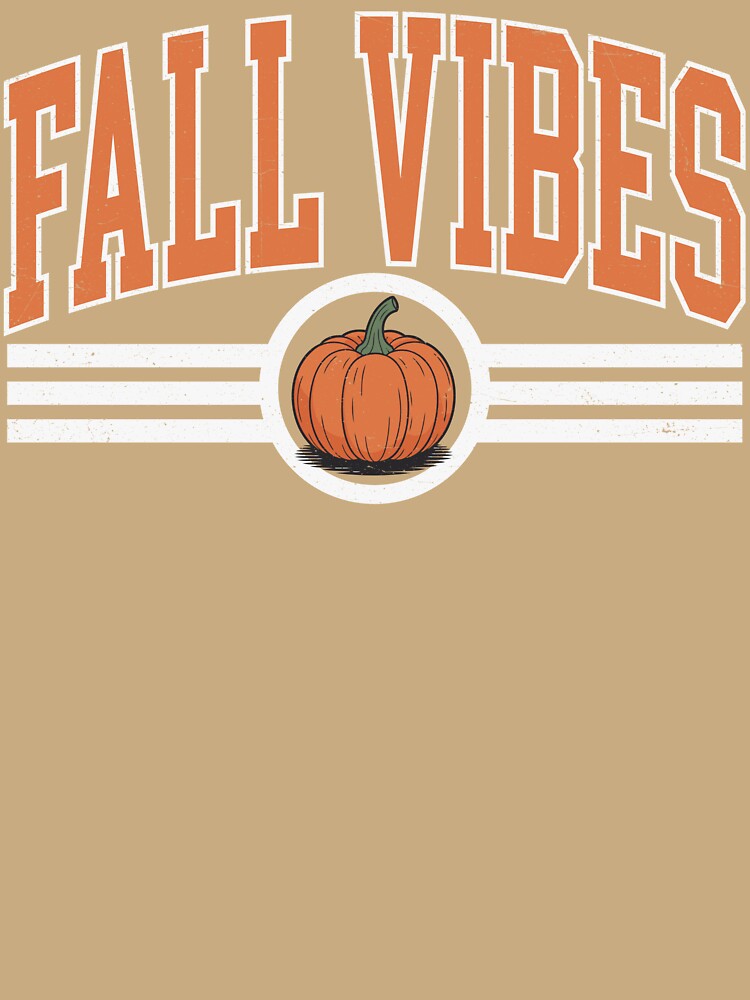 Fall Vibes Sweatshirt Retro Varsity Pumpkin Sweater Collegiate Autumn Graphic Tee by LessIsLoud