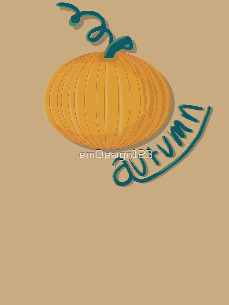 Autumn Aesthetic Orange Pumpkin by emDesign123