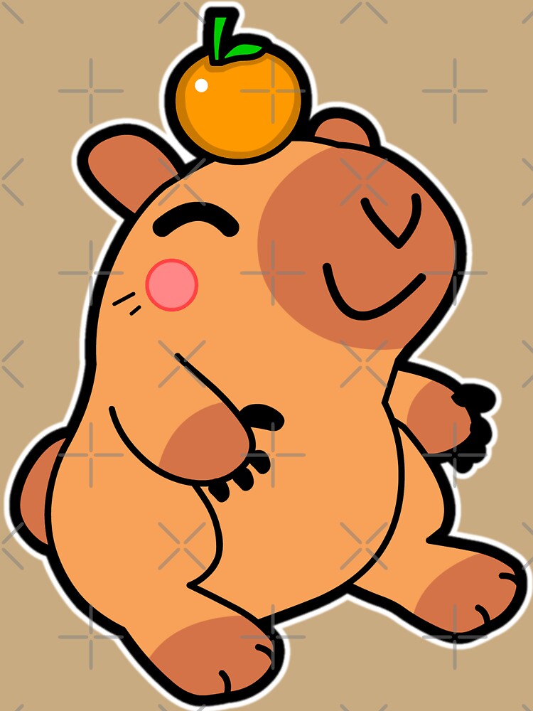 Capybara Orange Fruit by fantasmahappy