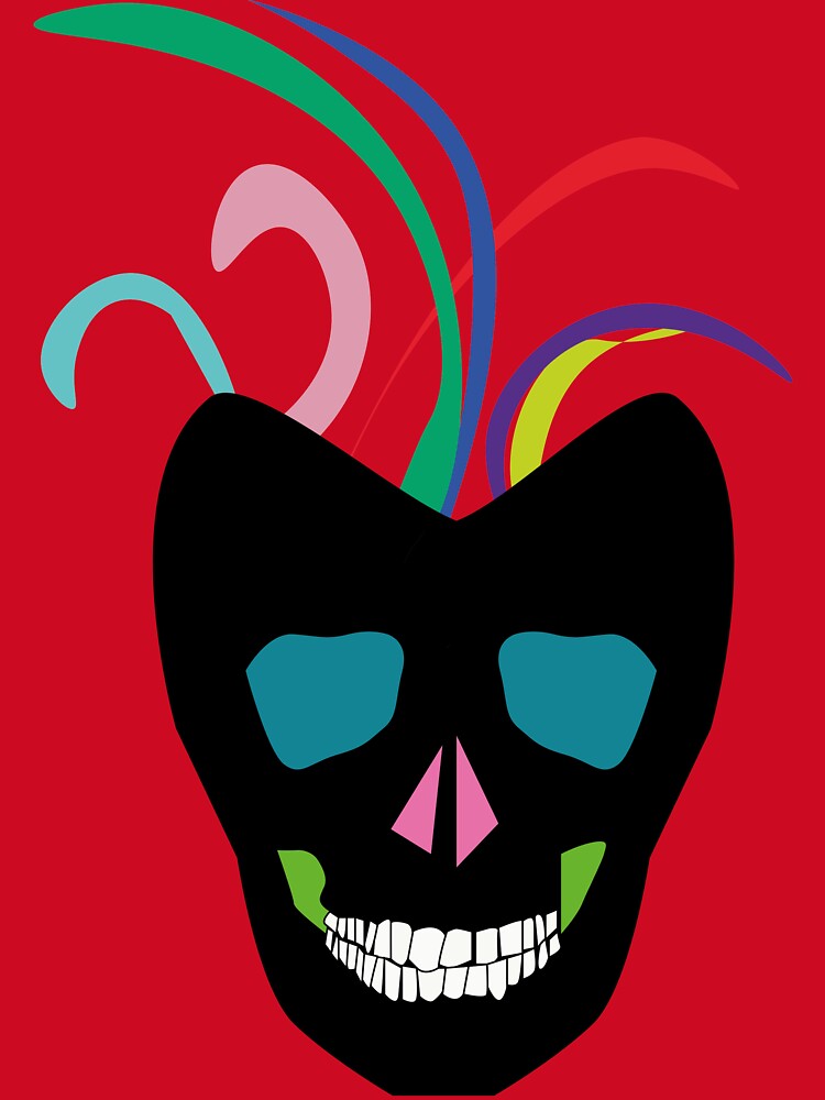 Funky Bright Sugar Skull by Melissa Park
