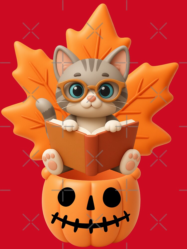 Cute Halloween Pumpkin Cat – Cozy Fall Autumn Design by AppealingVibes