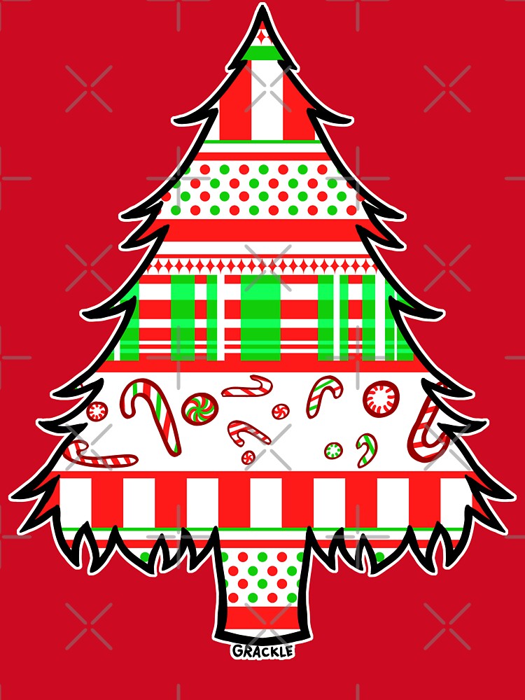 Christmas Busy Stripes by JanGrackle