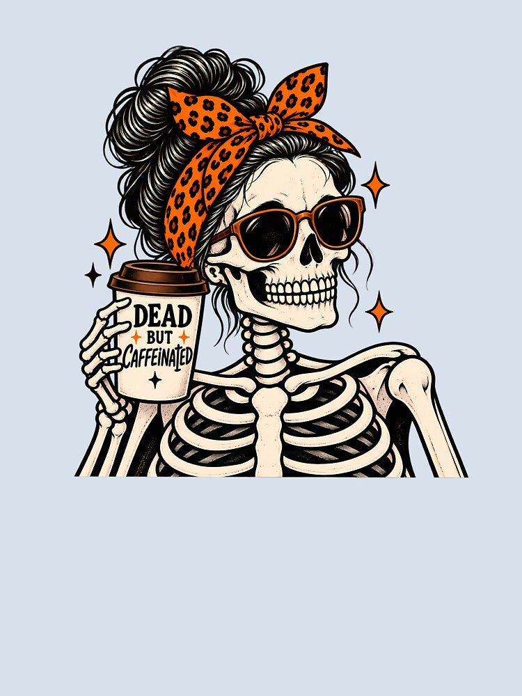 Dead But Caffeinated Skeleton Coffee Lover by VOLLOS
