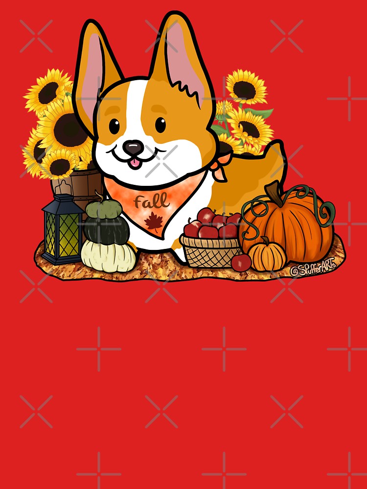 Fall Corgi by SPufferART