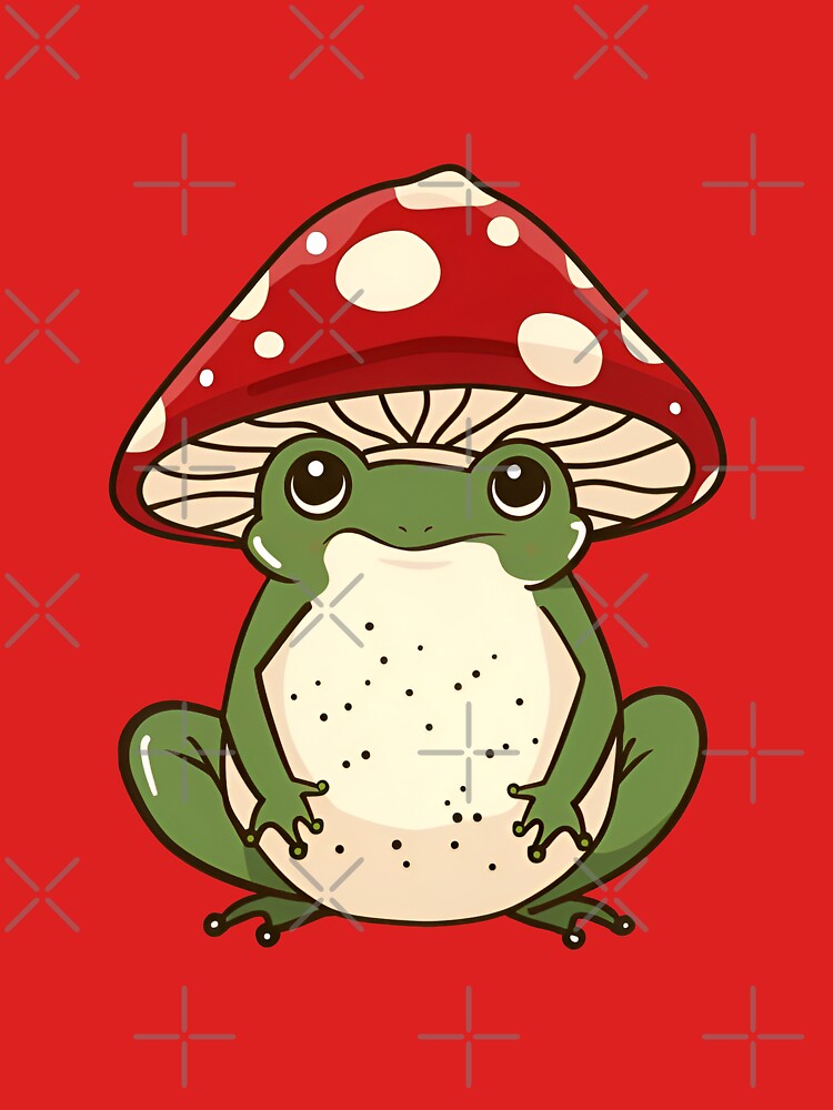 Silly frog fly agaric mushroom by Anbe_design