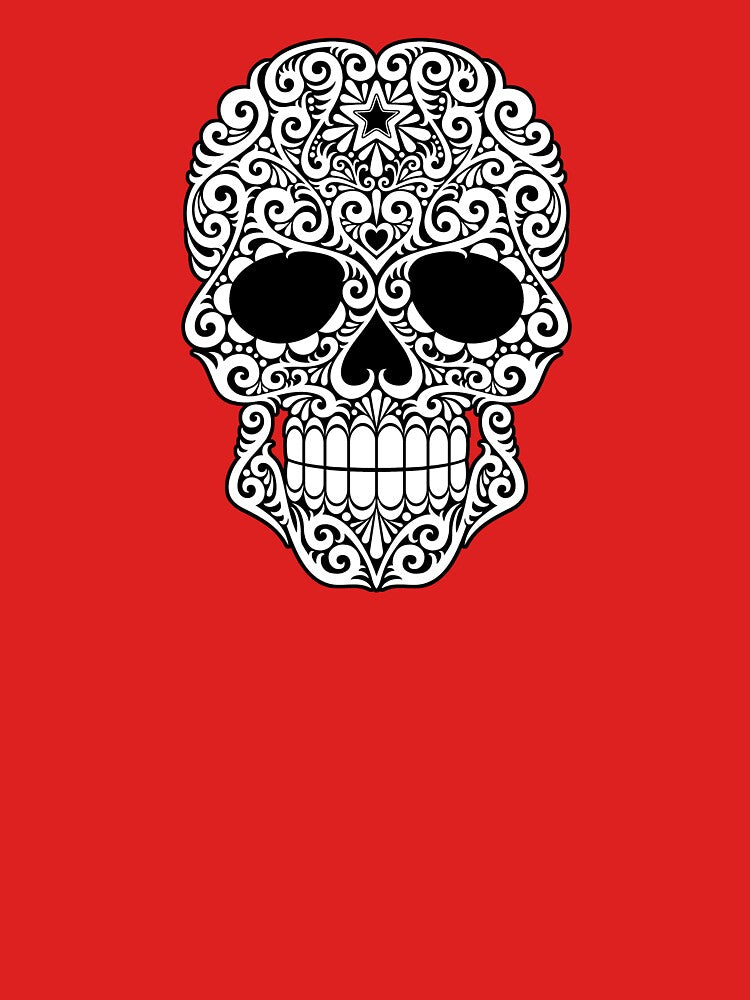 White Swirling Sugar Skull by JeffBartels