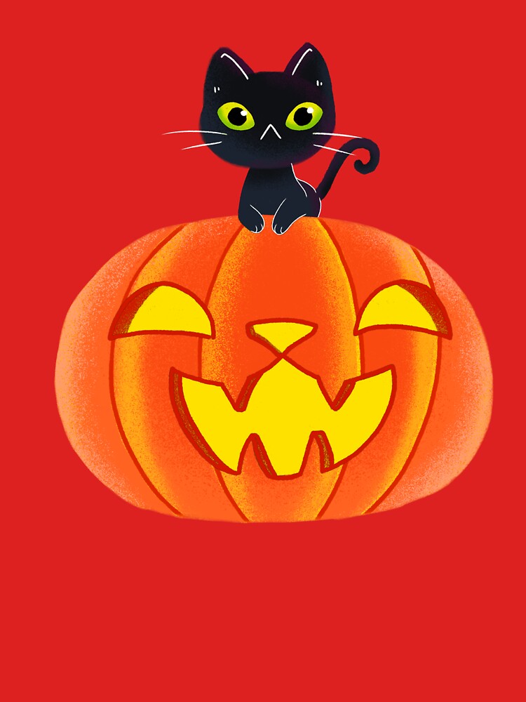 Cat pumpkin - Funny Halloween by Hoetoons
