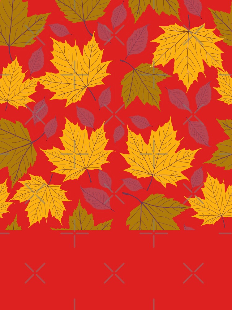 Bright Colorful Autumn Season Leaves Pattern by Artistic  Touch