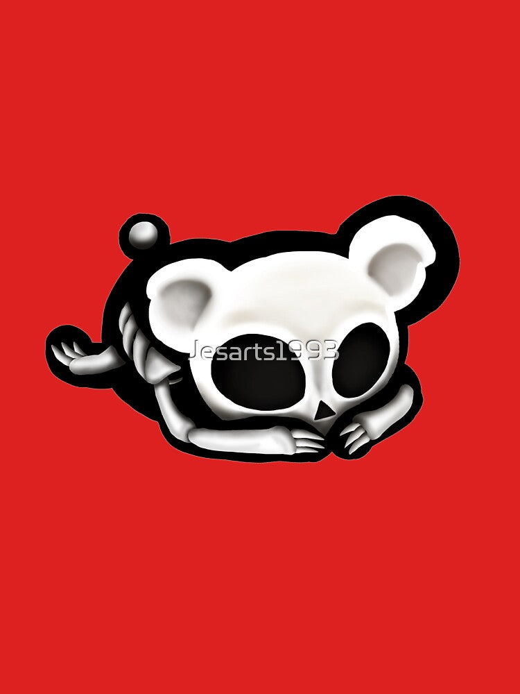 Skeleton bear red bg by DigitalCloud