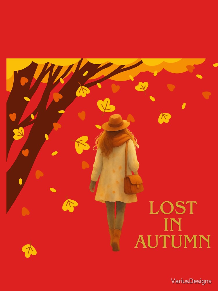 Lost in Autumn – Magical Fall Leaves Woman Design by VariusDesigns