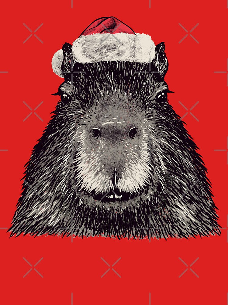 Capybara Christmas | Christmas Capy | His Name is Gort | Portrait by Any Color Designs