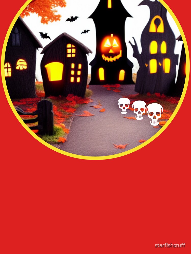RETRO HALLOWEEN VILLAGE by starfishstuff