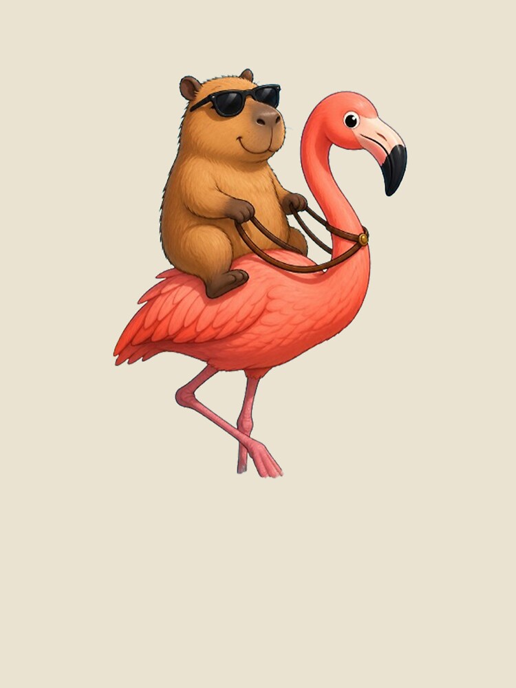 capybara flamingo by Gokuxtreme