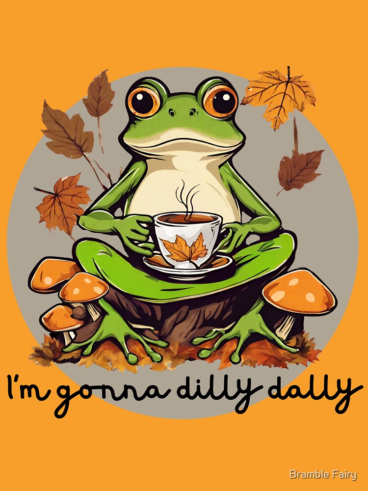 Dilly Dally Frog by Bramble Fairy