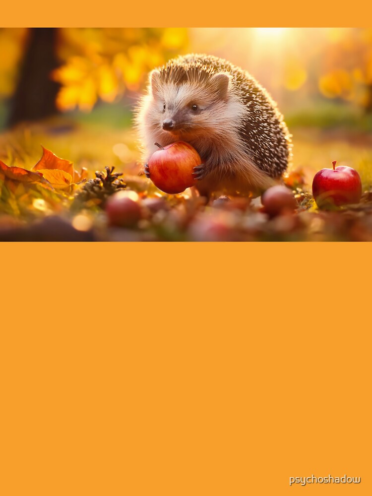Cute autumn hedgehog by psychoshadow