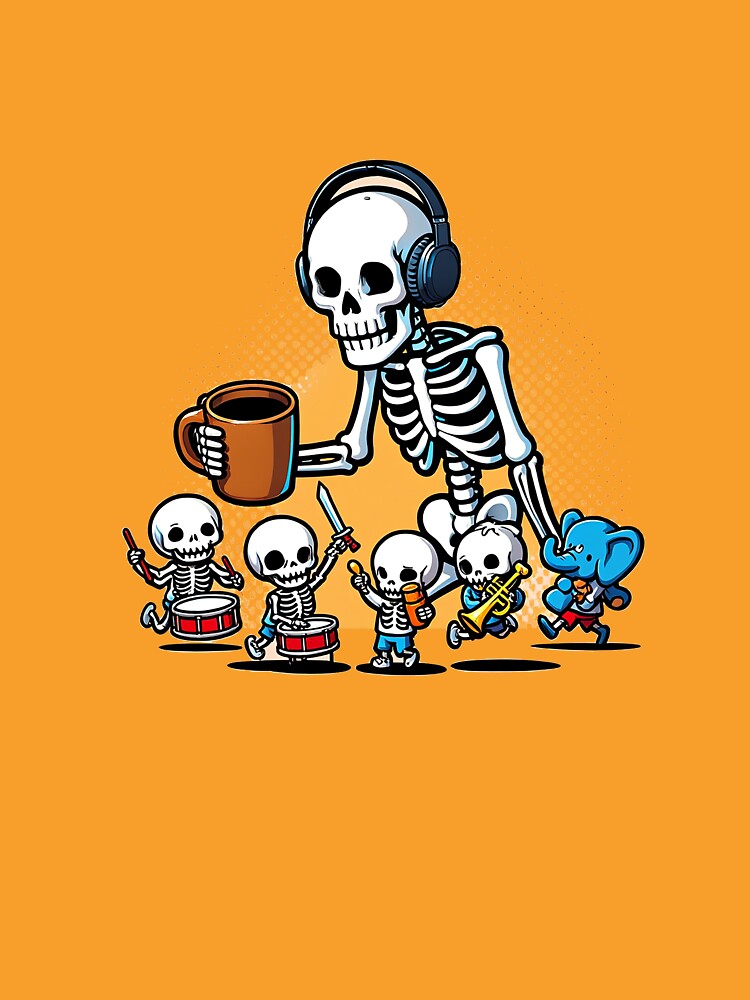 Overstimulated Moms Club Skeleton by LaughLine Design