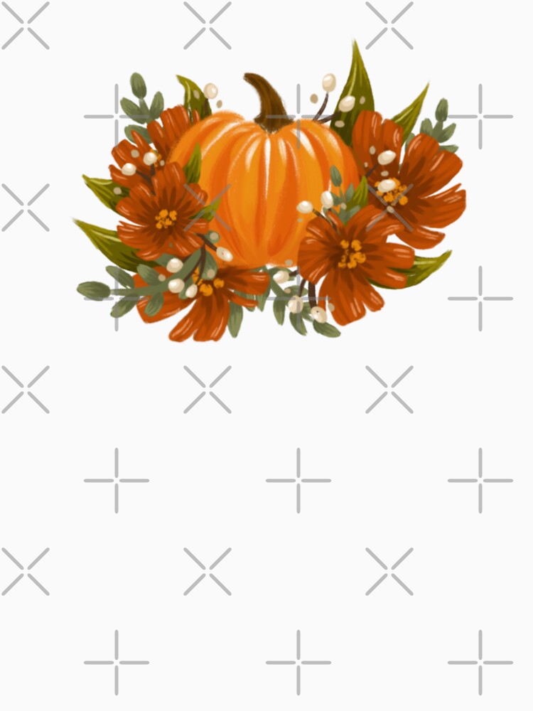 Gouache Pumpkin Floral by serafineaandd