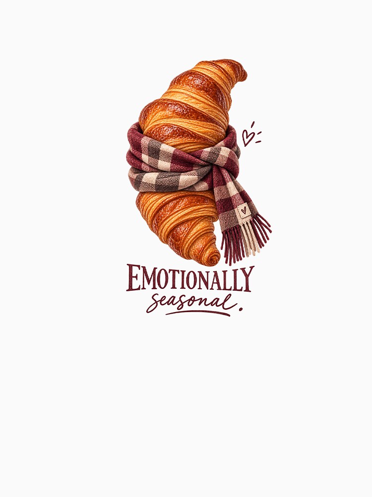 Emotionally Seasonal Croissant – Cozy Autumn Humor by Sugar & Steam Studio