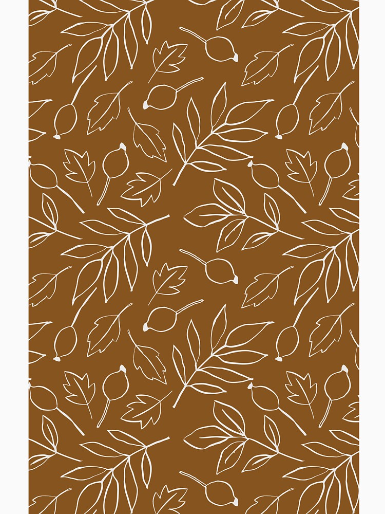 Orange and White Fall Leaves Pattern by Simply Magic Supply