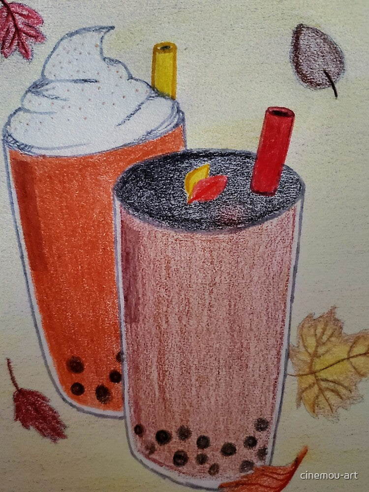 Fall Themed Boba by cinemou-art