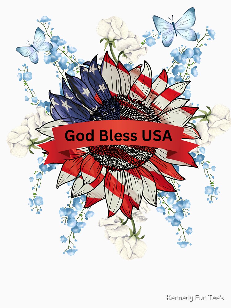 God Bless USA by Kennedy Fun Tee's