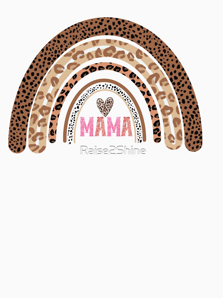 I Love My Leopard Mama - Retro Rainbow Design by Raise2Shine