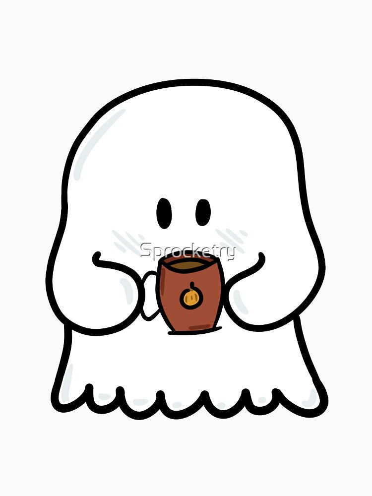 Ghost with a Pumpkin Mug by Sprocketry