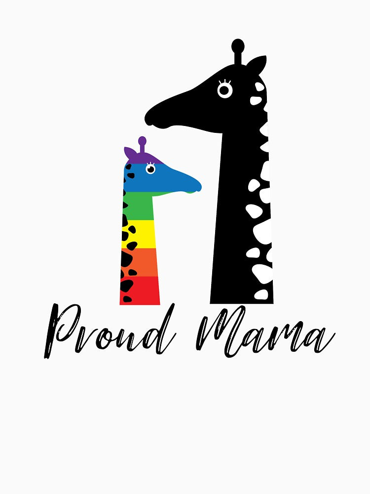 Proud Mama Giraffe Gay Pride by Jockeybox