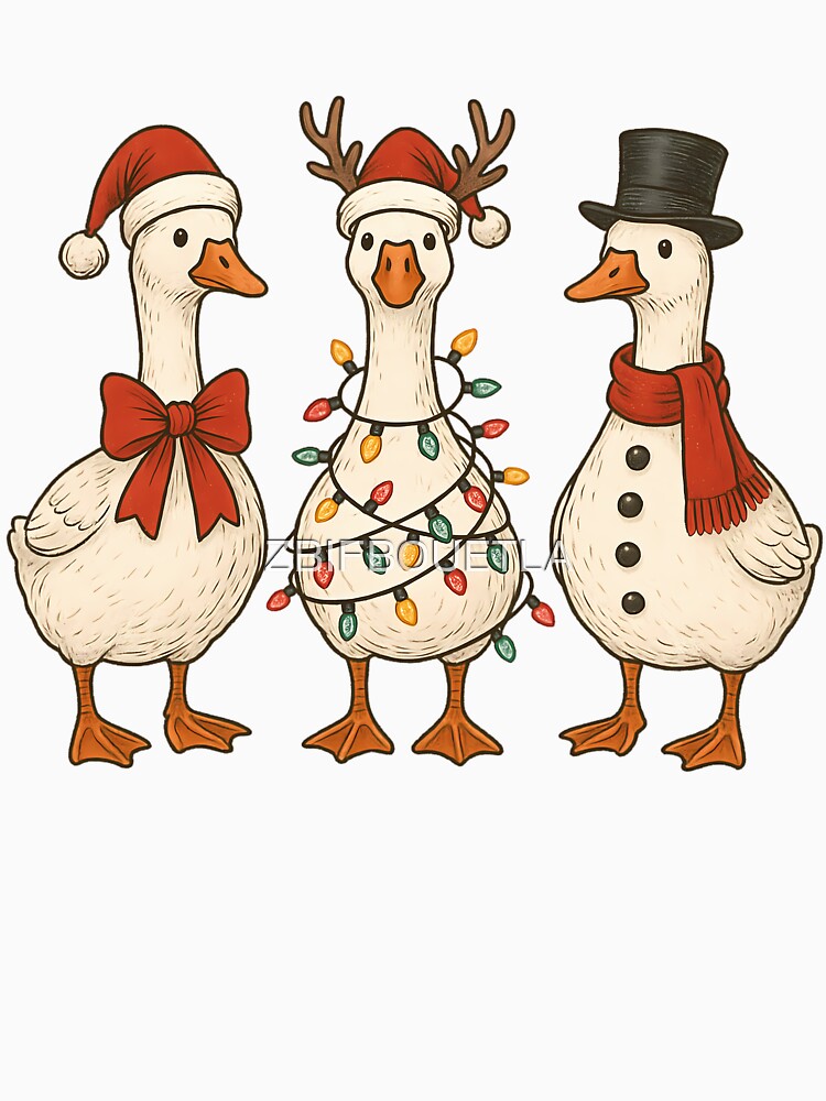 Vintage Christmas Goose - Funny Retro Christmas by ZBIFBOUETLA
