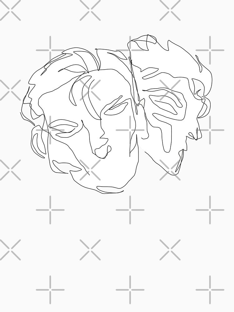 Faces Line art- black by Dev M
