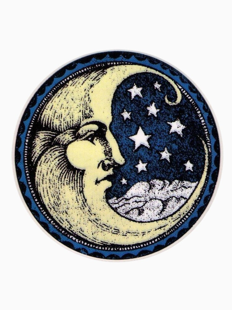 celestial moon and stars by BrontesWhimsyStore