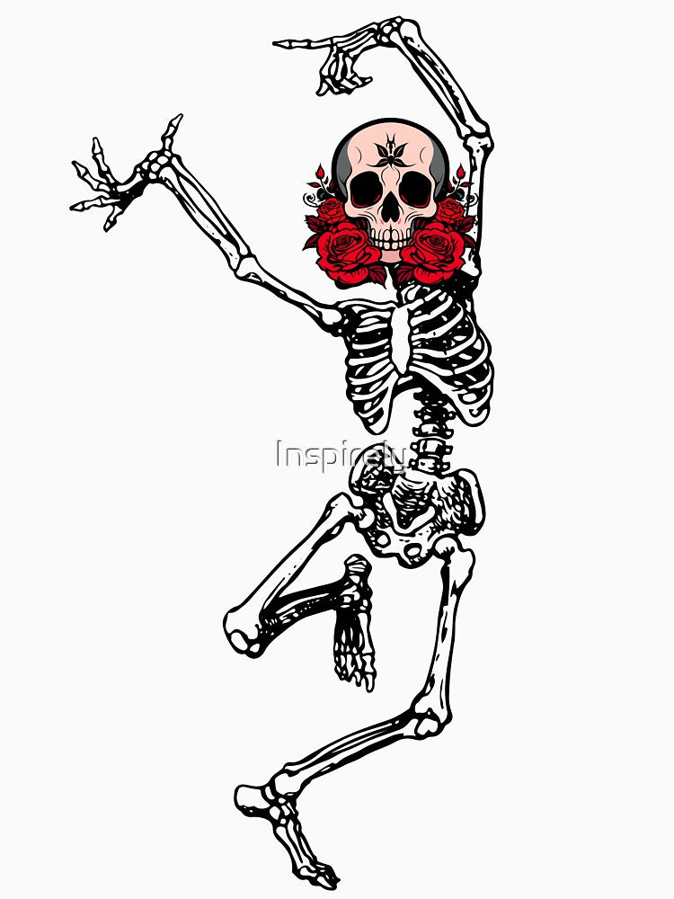 Halloween Dancing Skeleton by Inspirely