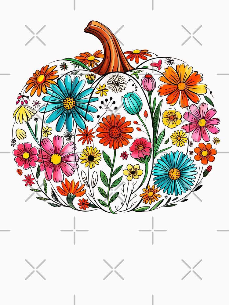 Floral Fall Boho Pumpkin by Lbeck1869