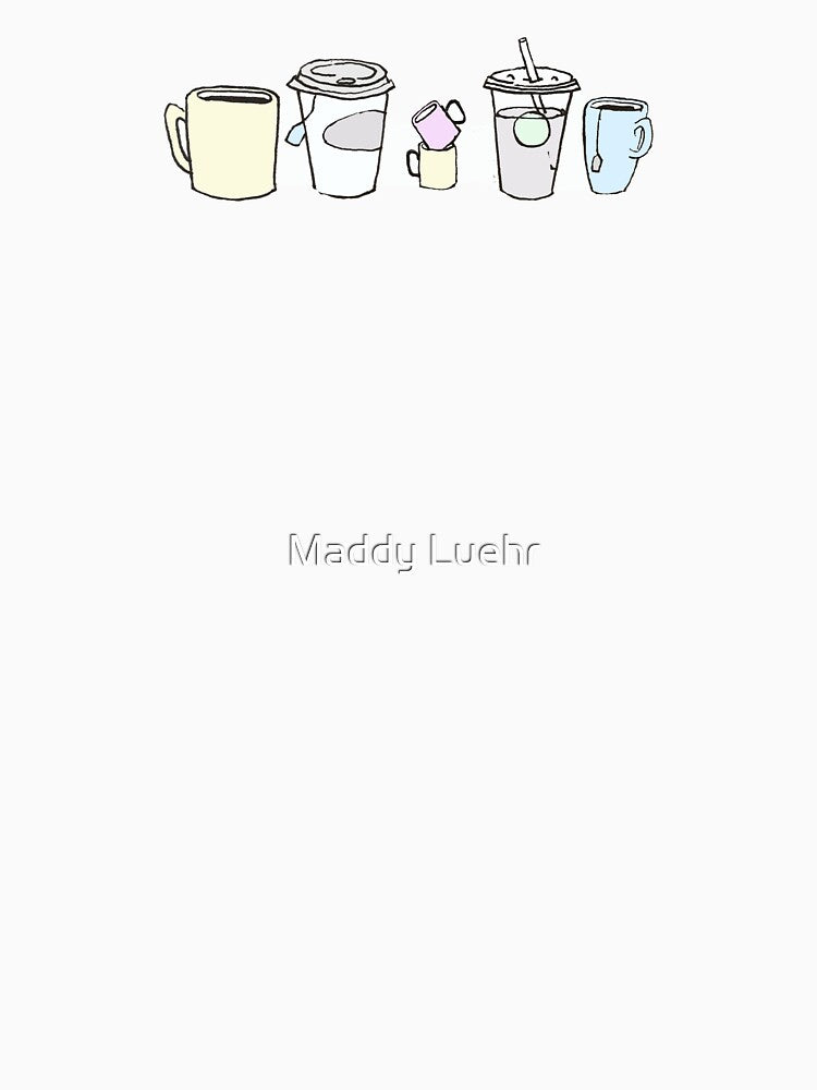 Cups pen drawing by Maddy Luehr