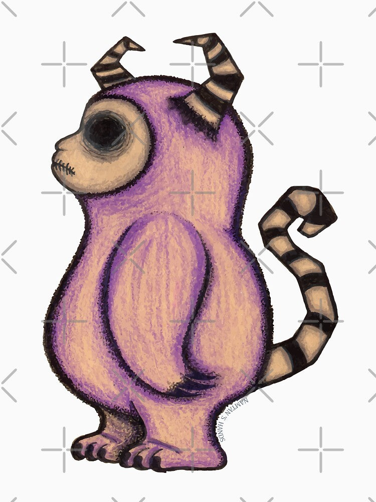 Creepy cute purple monster by NamtansHands999