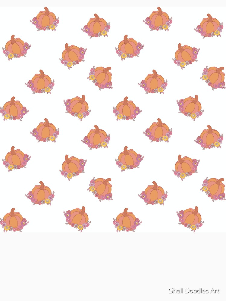 Floral Pumpkin Patch by Shell Doodles Art