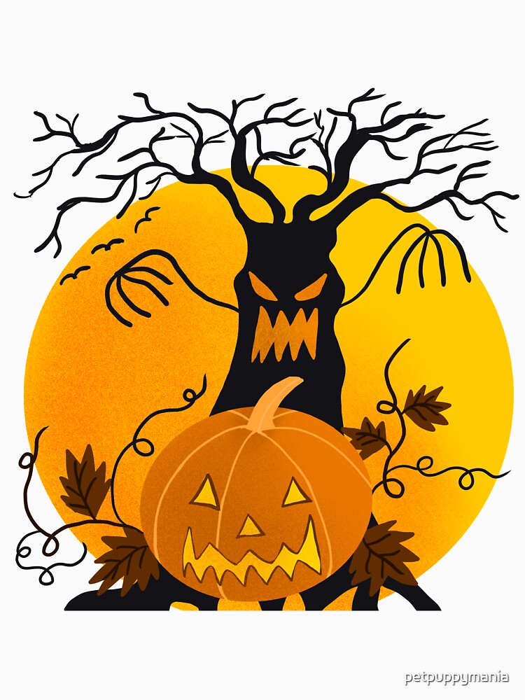Scary Jack-O-Lantern Halloween design by petpuppymania
