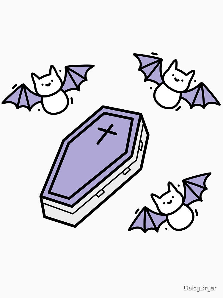 Cute Vampire Bats and Coffin by DaisyBryar
