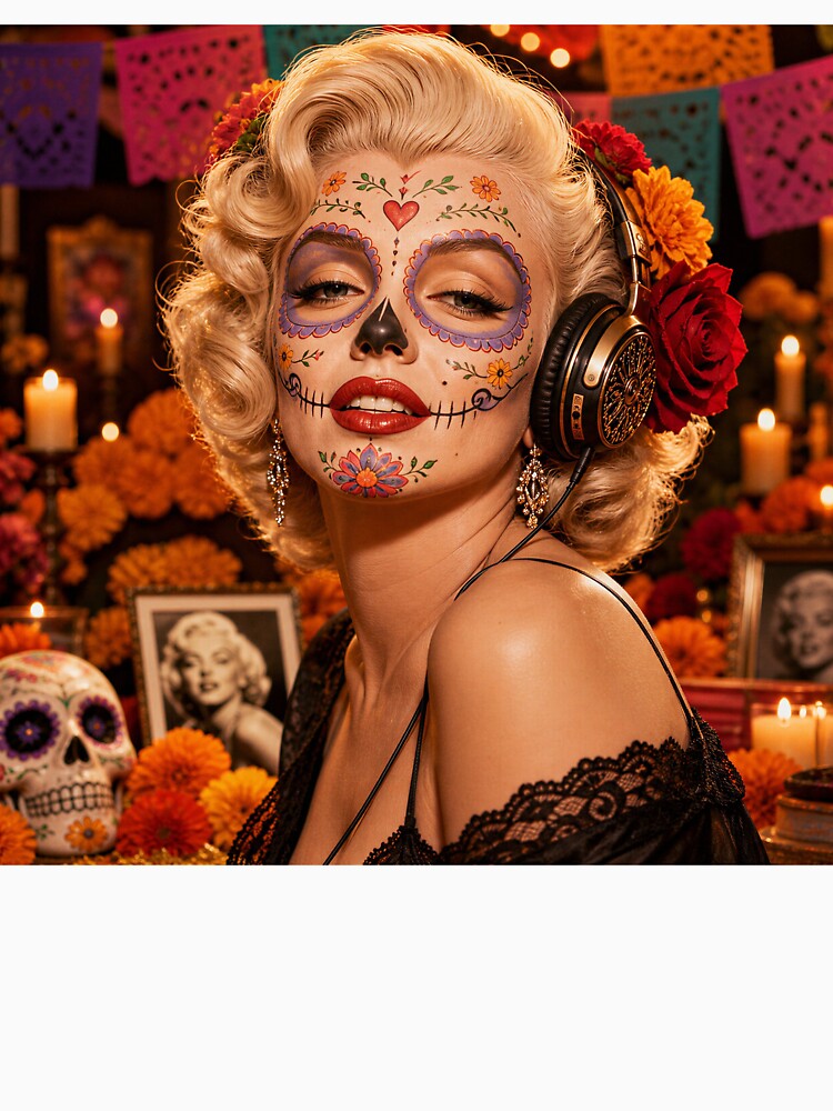 Marilyn Monroe Day of the Dead by Dale Barrett's Creations
