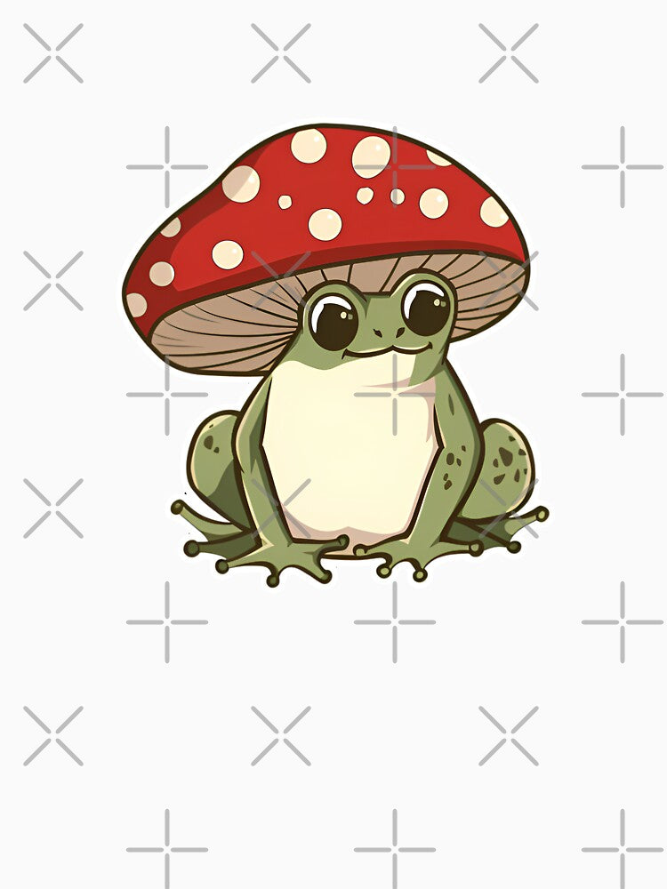 Cute mushroom frog fly agaric by Anbe_design