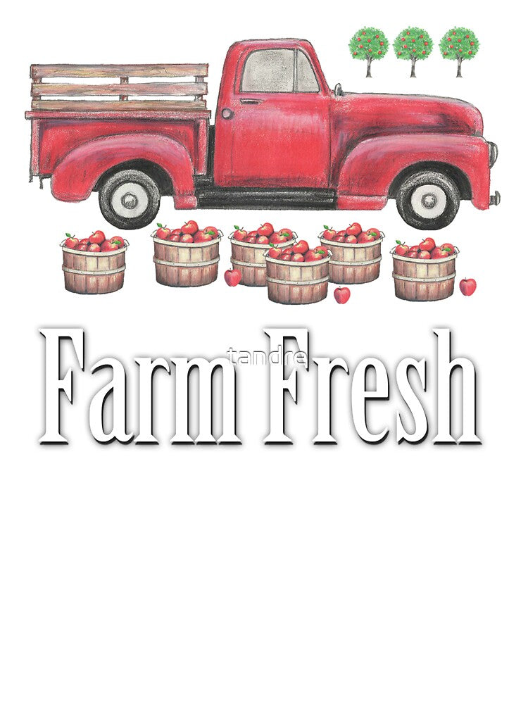 Old Red Farm Truck - Farm Fresh by tandre