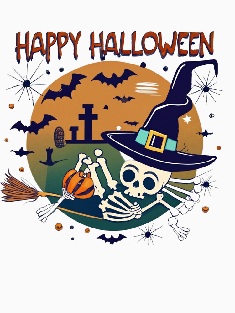 Cute Funny Spooky Halloween Skeleton by MorielleKC
