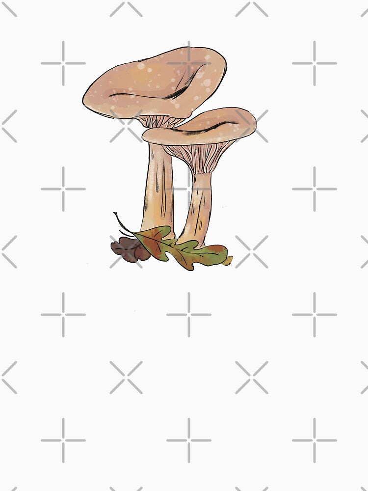 Mushrooms and oak leaves by ArtByShaleah