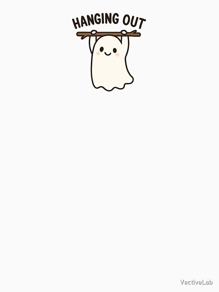 Little Ghost Hanging Out – Spooky but Friendly! by VectiveLab