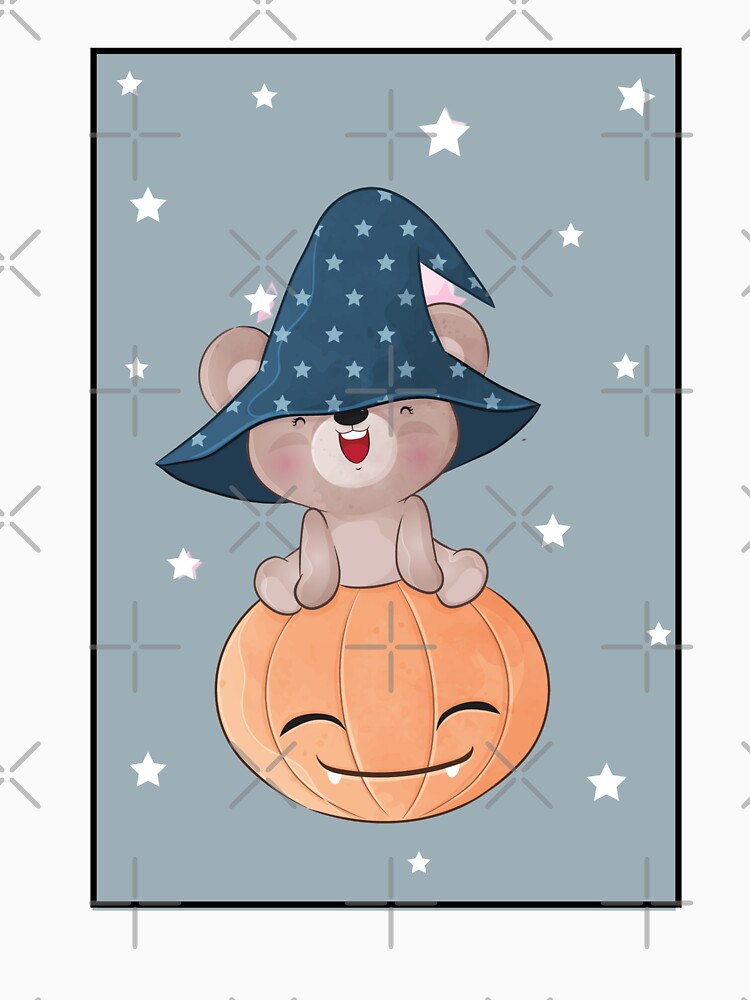Zombie Creepy Kawaii Teddy Bear - On Pumpkin by bsrishika