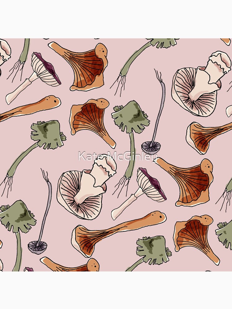 Mushrooms (pink) Tails of the woodland by Kate McGinley