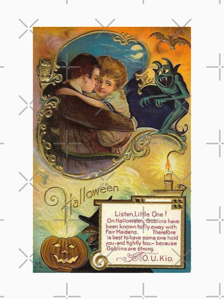Victorian Couple Halloween Night Illustration by Bellathewilde